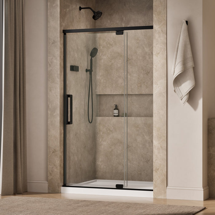 KOHLER K-CA37595-8L Statement 76" H pivot shower door with 5/16"-thick glass, matte black - view 2