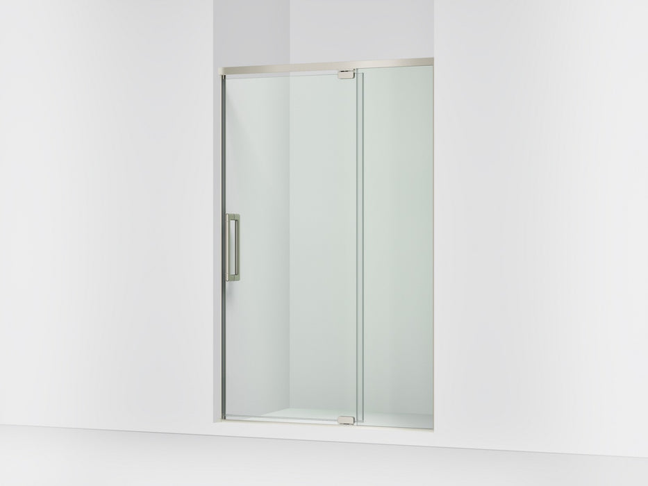 KOHLER K-CA37596-8L Statement 76" H pivot shower door with 5/16"-thick glass, anodized brushed nickel