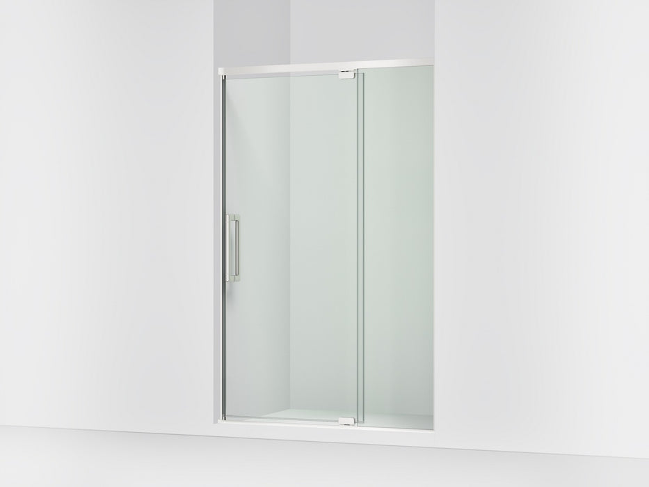 KOHLER K-CA37596-8L Statement 76" H pivot shower door with 5/16"-thick glass, bright polished silver