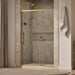 KOHLER K-CA37596-8L Statement 76" H pivot shower door with 5/16"-thick glass, vibrant brushed moderne brass - view 2