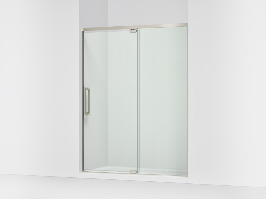 KOHLER K-CA37597-8L Statement 76" H pivot shower door with 5/16"-thick glass, anodized brushed nickel