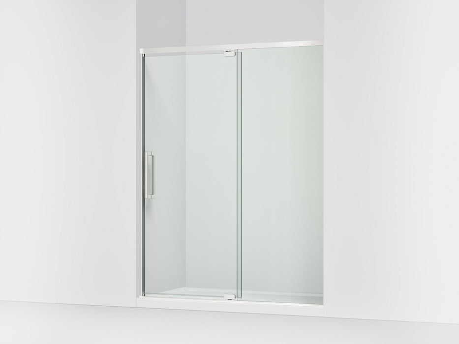KOHLER K-CA37597-8L Statement 76" H pivot shower door with 5/16"-thick glass, bright polished silver