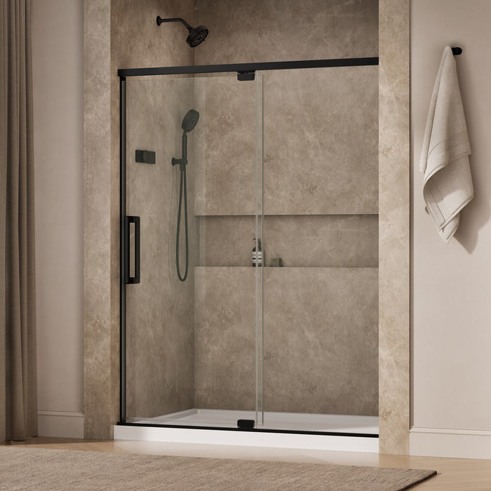 KOHLER K-CA37597-8L Statement 76" H pivot shower door with 5/16"-thick glass, matte black - view 2