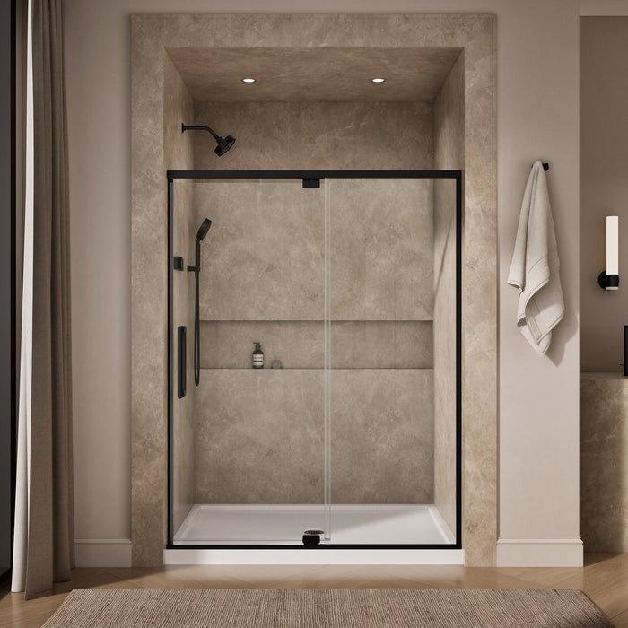 KOHLER K-CA37597-8L Statement 76" H pivot shower door with 5/16"-thick glass, matte black - view 3