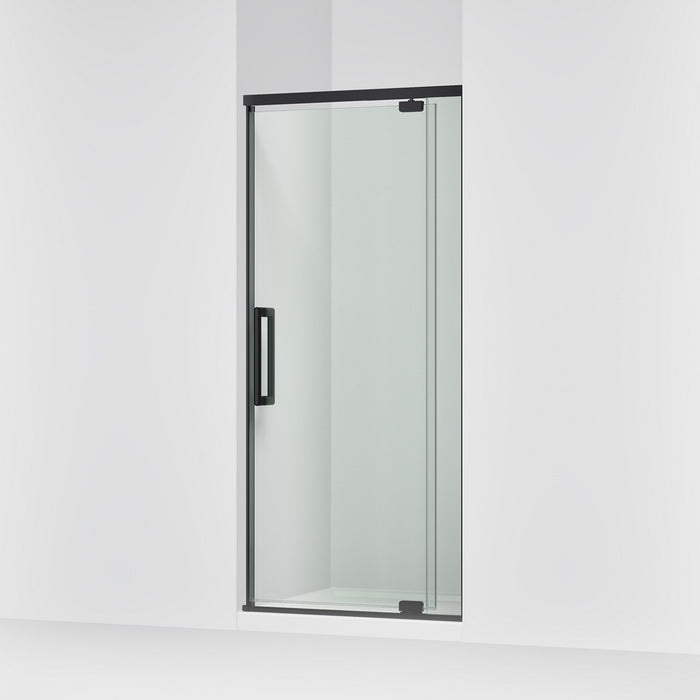 KOHLER K-CA37598-8L Statement 76" H pivot shower door with 5/16"-thick glass, matte black - view 4