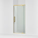 KOHLER K-CA37598-8L Statement 76" H pivot shower door with 5/16"-thick glass, vibrant brushed moderne brass