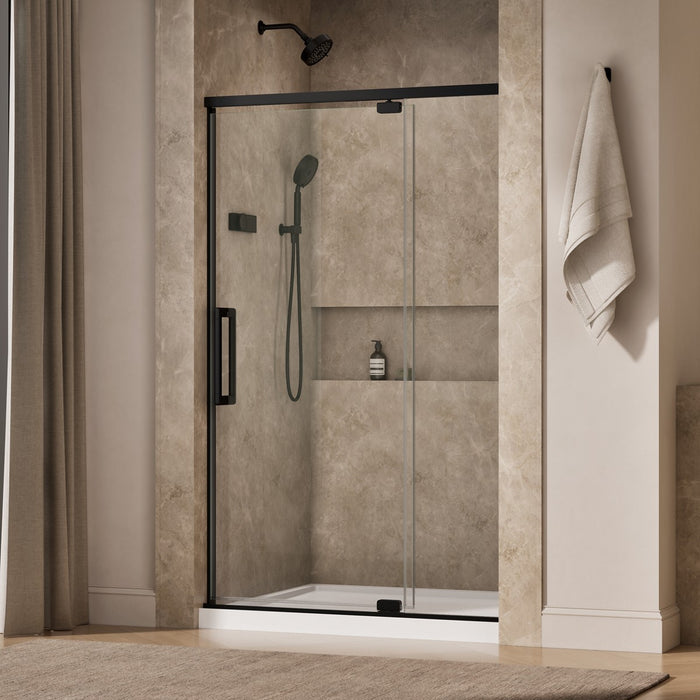KOHLER K-CA37599-8L Statement 76" H pivot shower door with 5/16"-thick glass, matte black - view 2