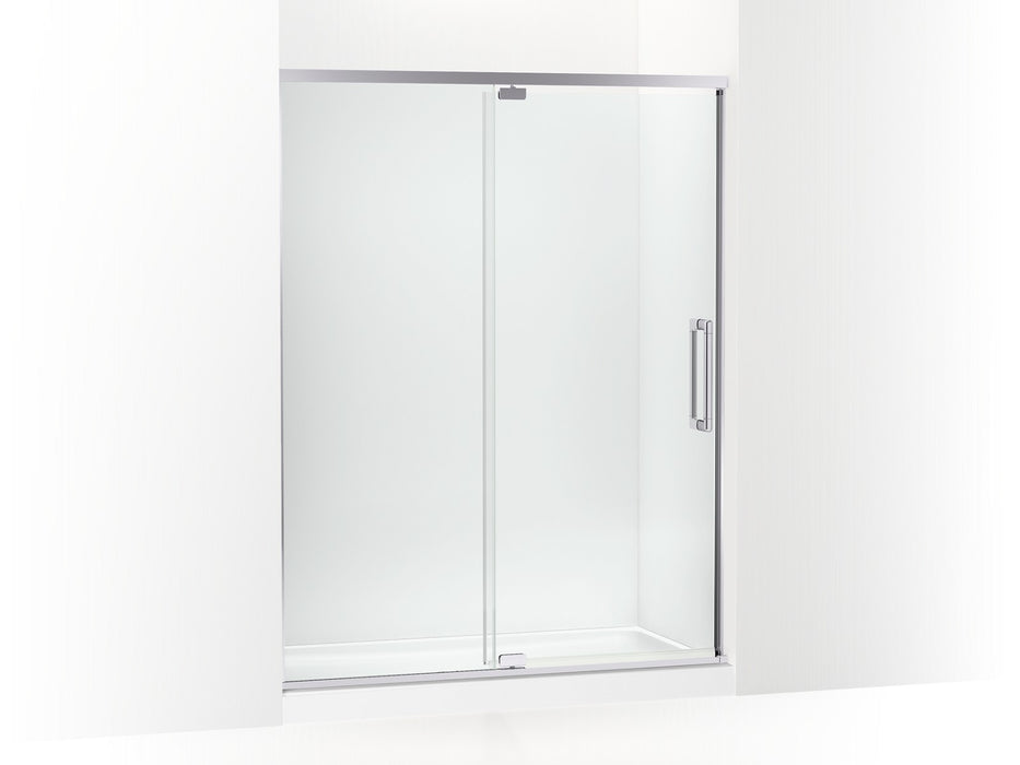KOHLER K-CA37600-8L Statement 76" H pivot shower door with 5/16"-thick glass, bright polished silver