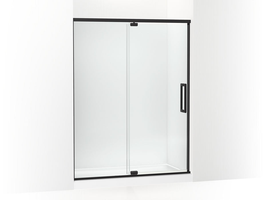 KOHLER K-CA37600-8L Statement 76" H pivot shower door with 5/16"-thick glass, matte black