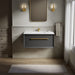 KOHLER K-CM33562-BD1 Enivo 36" wall-hung bathroom vanity cabinet with sink and quartz top, gloss black - view 4
