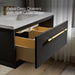 KOHLER K-CM33562-BD1 Enivo 36" wall-hung bathroom vanity cabinet with sink and quartz top, gloss black - view 5