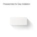 KOHLER K-CM33566-BD22 Lodern 36" Wall-hung Bathroom Vanity Cabinet with Sink and Quartz Top, Linen White - back view of produ