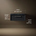 3/4 view of product with dimensions