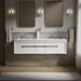 KOHLER K-CM33567-BD1 Lodern 60" wall-hung bathroom vanity cabinet with sinks and quartz top, linen white - view 3