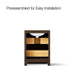 KOHLER K-CM39265-BD1 Statement 24" Bathroom Vanity Set with Sink and Quartz Top, Draper Oak - back view of product