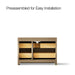 KOHLER K-CM39268-BD1 Statement 48" Bathroom Vanity Set with Sink and Quartz Top, Pale Oak - back view of product
