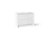 KOHLER K-CM39268-BD1 Statement 48" Bathroom Vanity Set with Sink and Quartz Top, White - 3/4 view of product