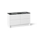 KOHLER K-CM39269-BD1 Statement 60" Bathroom Vanity Set with Sinks and Quartz Top, White - 3/4 view of product