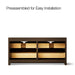 KOHLER K-CM39270-BD1 Statement 72" Bathroom Vanity Set with Sinks and Quartz Top, Draper Oak - back view of product