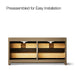 KOHLER K-CM39270-BD1 Statement 72" Bathroom Vanity Set with Sinks and Quartz Top, Pale Oak - back view of product