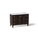 KOHLER K-CM99535-BD1 Poplin 48" bathroom vanity cabinet with sink and quartz top, claret suede