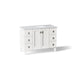 KOHLER K-CM99535-BD1 Poplin 48" bathroom vanity cabinet with sink and quartz top, linen white