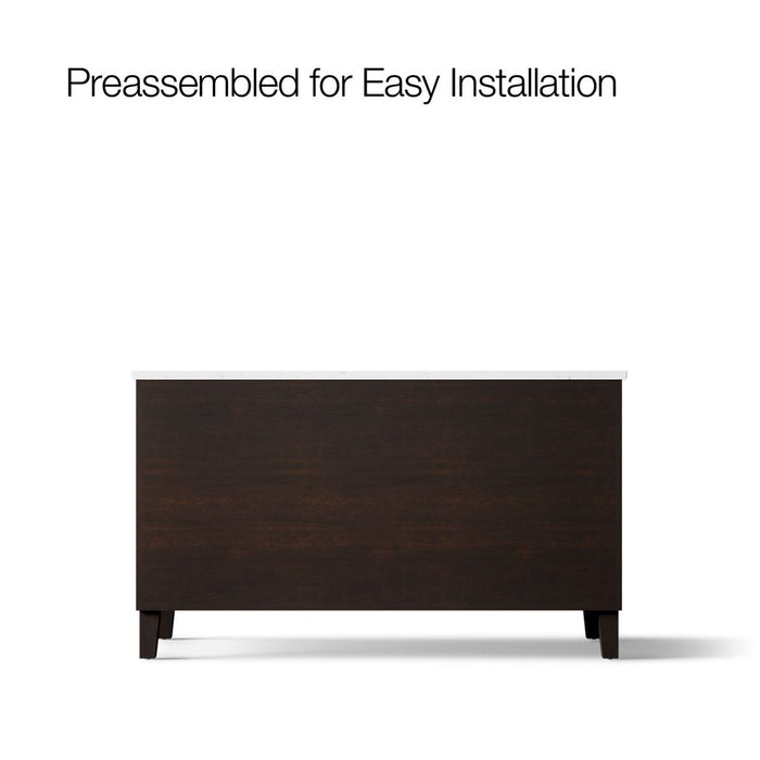 KOHLER K-CM99537-BD1 Poplin 60" bathroom vanity cabinet with sinks and quartz top, claret suede - view 4