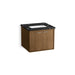 KOHLER K-CM99539-BD12 Jute 24" Wall-hung Bathroom Vanity Cabinet with Sink and Quartz Top, Walnut Flax - 3/4 view of product