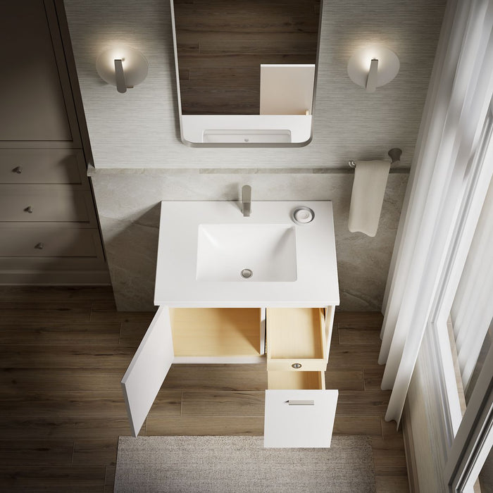 KOHLER K-CM99541-BD1 Jute 31" wall-hung bathroom vanity cabinet with sink and quartz top, linen white - view 3