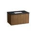 KOHLER K-CM99543-BD14 Jute 36" Wall-hung Bathroom Vanity Cabinet with Sink and Quartz Top, Walnut Flax - 3/4 view of product