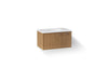 KOHLER K-CM99543-BD1 Jute 36" wall-hung bathroom vanity cabinet with sink and quartz top, walnut flax