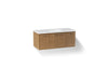 KOHLER K-CM99544-BD1 Jute 48" wall-hung bathroom vanity cabinet with sink and quartz top, walnut flax