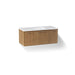 KOHLER K-CM99544-BD1 Jute 48" wall-hung bathroom vanity cabinet with sink and quartz top, walnut flax