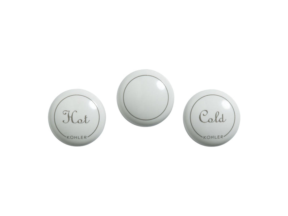 KOHLER K-GP1077792-0 K-GP1077792 Fairfax Widespread Plug Buttons, white
