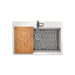 KOHLER K-RC78957-1PC Pro-Inspired 33" Top-/undermount Single-bowl Kitchen Sink Kit, Stainless Steel - 3/4 view of product
