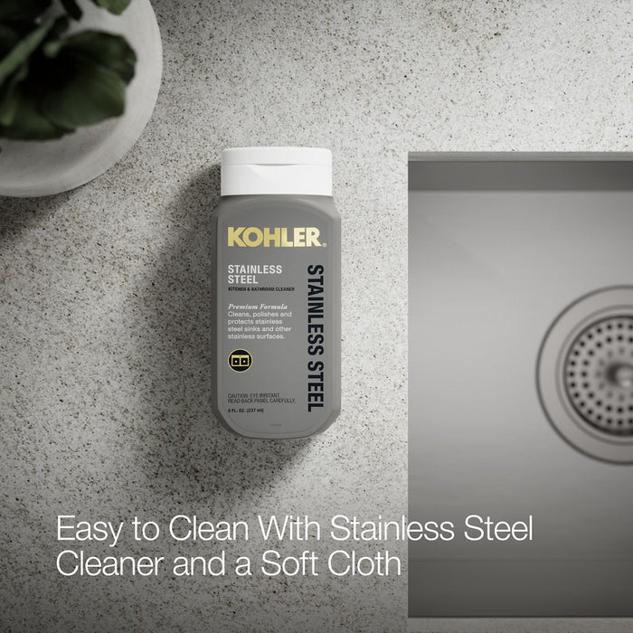 KOHLER K-RH20908-1 Lyric 15" Top-/under-mount Single-bowl Bar Sink, Stainless Steel - Detail image of a product feature
