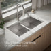 KOHLER K-RH20909 Lyric 32" Undermount Double-bowl Kitchen Sink, Stainless Steel - image focused on single product story