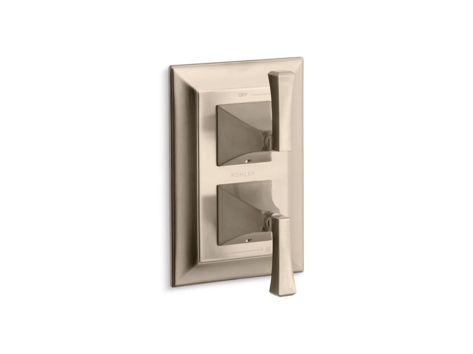 KOHLER K-T10422-4V Memoirs Stately MasterShower temperature and volume control valve trim, vibrant brushed bronze