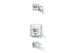 KOHLER K-T13133-3AL Pinstripe Pure Rite-Temp bath and shower trim kit with push-button diverter and cross handle, without...