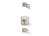 KOHLER K-T13133-3AL Pinstripe Pure Rite-Temp bath and shower trim kit with push-button diverter and cross handle, without...