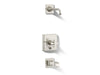 KOHLER K-T13133-3AL Pinstripe Pure Rite-Temp bath and shower trim kit with push-button diverter and cross handle, without...