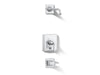 KOHLER K-T13133-4AL Pinstripe Pure Rite-Temp bath and shower trim kit with push-button diverter and lever handle, without...