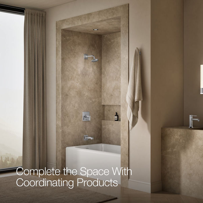 KOHLER K-T13133-4AL Pinstripe Pure Rite-Temp bath and shower trim kit with push-button diverter and lever handle, without...
