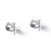 KOHLER K-T13141-3A Pinstripe Pure Deck-mount bath faucet handle trim with Cross design, polished chrome