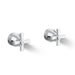 KOHLER K-T13141-3A Pinstripe Pure Deck-mount bath faucet handle trim with Cross design, polished chrome - view 2