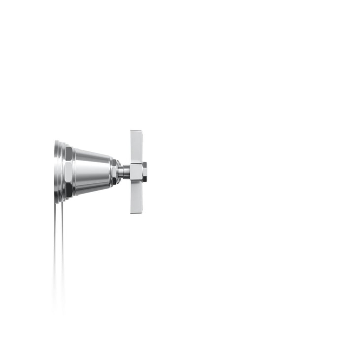 KOHLER K-T13141-3A Pinstripe Pure Deck-mount bath faucet handle trim with Cross design, polished chrome - view 3