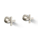 KOHLER K-T13141-3A Pinstripe Pure Deck-mount bath faucet handle trim with Cross design, vibrant brushed nickel