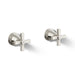 KOHLER K-T13141-3A Pinstripe Pure Deck-mount bath faucet handle trim with Cross design, vibrant polished nickel