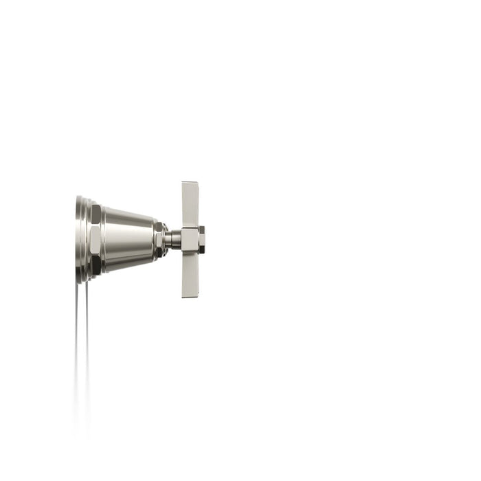 KOHLER K-T13141-3A Pinstripe Pure Deck-mount bath faucet handle trim with Cross design, vibrant polished nickel - view 2