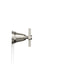 KOHLER K-T13141-3A Pinstripe Pure Deck-mount bath faucet handle trim with Cross design, vibrant polished nickel - view 2